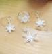 Handmade Triple Jewelry Set Made of Sterling Silver, Necklace, Earrings, Ring