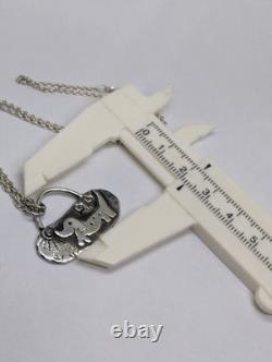 Happy Sausage Dog In The Sun Artisan Hand Made Sterling Silver Necklace. A5e
