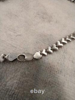 Heart Necklace Vintage 925 Sterling Silver 17 Made in Italy, 18 Grams, IBB