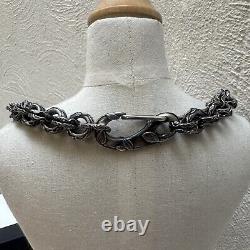 Heavy Ugo Cacciatori. 925 Solid Sterling Silver Necklace Made In Italy