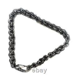 Heavy Ugo Cacciatori. 925 Solid Sterling Silver Necklace Made In Italy