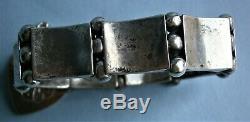 Hector Aguilar Sterling Silver Hinged Bangle Bracelet made for CORO, c1940's