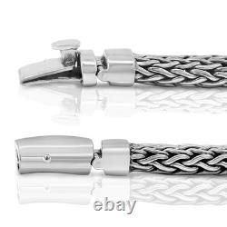 High-Quality Woven Bracelet, made of Solid 925 Sterling Silver