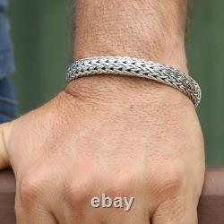 High-Quality Woven Bracelet, made of Solid 925 Sterling Silver