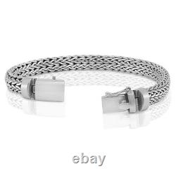 High-Quality Woven Bracelet, made of Solid 925 Sterling Silver