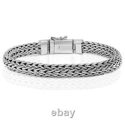 High-Quality Woven Bracelet, made of Solid 925 Sterling Silver