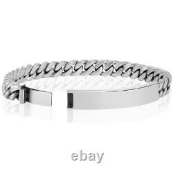 High-quality bracelet with an engravable flat plank made of 925 sterling silver