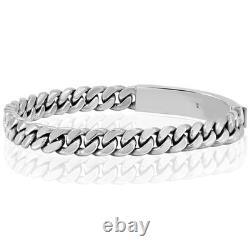High-quality bracelet with an engravable flat plank made of 925 sterling silver