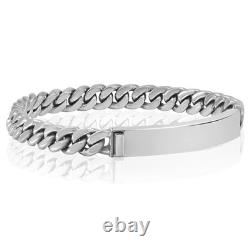 High-quality bracelet with an engravable flat plank made of 925 sterling silver