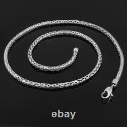 High-quality silver chain necklace, made of solid 925 sterling silver