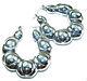 Highly Polished Fancy. 925 Sterling Silver Italy made Earrings