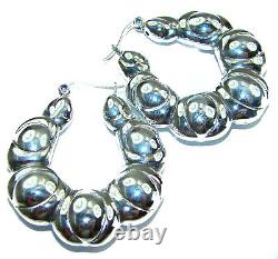 Highly Polished Fancy. 925 Sterling Silver Italy made Earrings