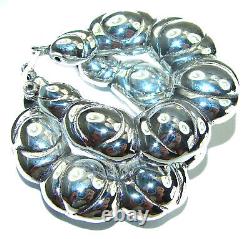 Highly Polished Fancy. 925 Sterling Silver Italy made Earrings