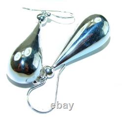 Highly Polished Fancy. 925 Sterling Silver Italy made Earrings
