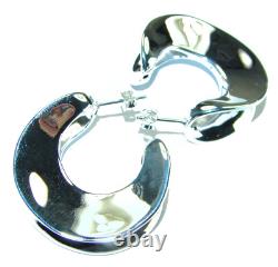Highly Polished Fancy. 925 Sterling Silver Italy made Earrings
