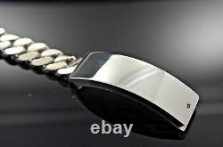 I. D. Cuban Bracelet Hand Made Sterling Silver. 925 Custom Name