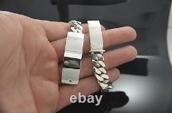 I. D. Cuban Bracelet Hand Made Sterling Silver. 925 Custom Name