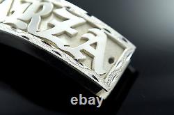 I. D. Cuban Bracelet Hand Made Sterling Silver. 925 Custom Name