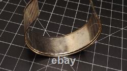 ITALIAN MADE Sterling Silver 925 RIBBED PATERNED Cuff Bangle Bracelet 14.5 Grams ITALIAN MADE Sterling Silver 925 RIBBED PATERNED Cuff Bangle Bracelet 14.5 Grams