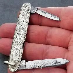 IXL George Wostenholm Sterling Silver Watch Fob Knife Made In England