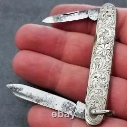 IXL George Wostenholm Sterling Silver Watch Fob Knife Made In England