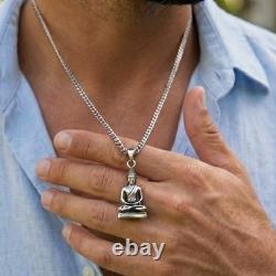 Impressive High-Quality Buddha Pendant, made of Solid 925 Sterling Silver