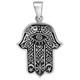 Impressive High-Quality Hamsa Pendant, made of Solid 925 Sterling Silver