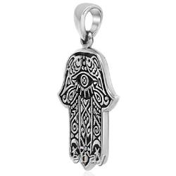 Impressive High-Quality Hamsa Pendant, made of Solid 925 Sterling Silver