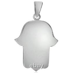 Impressive High-Quality Hamsa Pendant, made of Solid 925 Sterling Silver