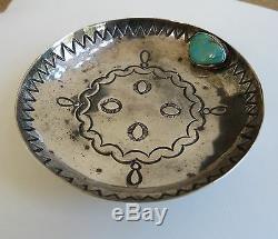 Indian Hand Made IHM Sterling Silver bowl Kee Joe Benally Navajo dish