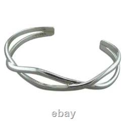 Interwoven Solid Bangle Sterling Silver 925 Hallmarked British Made Brand New
