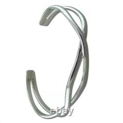 Interwoven Solid Bangle Sterling Silver 925 Hallmarked British Made Brand New