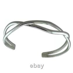 Interwoven Solid Bangle Sterling Silver 925 Hallmarked British Made Brand New