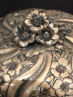 Italian 800 Silver Floral Jewelry Box made by Lupo