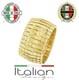 Italian Cleopatra Ring 18kt Yellow Gold Over Sterling Silver Made in Italy 6.0