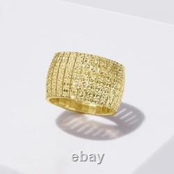 Italian Cleopatra Ring 18kt Yellow Gold Over Sterling Silver Made in Italy 6.0