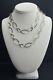 Italian Made 36 Long Circle Sterling Silver Necklace & Chain