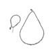 Italian-Made, Solid 925 Sterling Silver Rope Chain Jewelry Set, rhodium coate