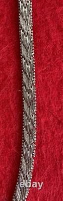 Italian Made Sterling Silver Necklace And Earring Set Beautiful And Unique 34 Gr