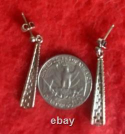 Italian Made Sterling Silver Necklace And Earring Set Beautiful And Unique 34 Gr