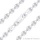 Italy 925 Sterling Silver 5.2mm Hollow Puffed Marina Mariner Link Chain Necklace