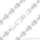 Italy 925 Sterling Silver 7.1mm Hollow Puffed Marina Mariner Link Chain Necklace