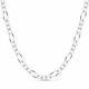 Italy Made. 925 Sterling Silver 9.5mm Solid Figaro Men Necklace Chain In 8 30