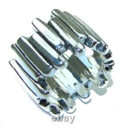 Italy Made Silver Sterling Silver Ring size 6.25 925 Abstract Handmade