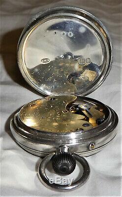 J. W. Benson silver pocket watch made in 1897 The Bank English Movement