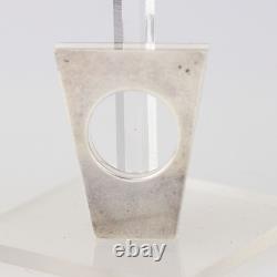 Jacel Ostrowski Modern Artisan Made Sterling Silver & White Resin Ring Sz 7.25