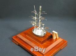 Japanese Antique Sterling Silver Bamboo Tree Bonsai Free Shipping Japan made 1