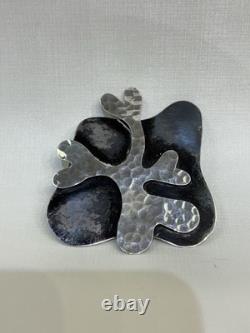 Jean Aro Broch Pendant Sterling Silver Made In Israel