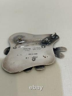 Jean Aro Broch Pendant Sterling Silver Made In Israel