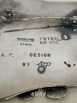 Jean Aro Broch Pendant Sterling Silver Made In Israel